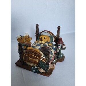 1996 Barkley Crossing My Achy Breaky Barkley Figurine Character Sick Dog In Bed